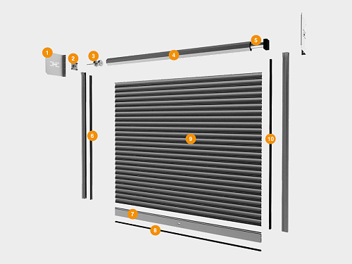 Конструкция Рольставни из стального профиля DoorHan взломоустойчивые серии rh117/08