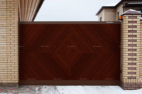 Уличные откатные ворота премиум 3200*2100