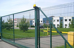 Откатные ворота 3d DoorHan цвет зеленый ral 6005 4200x1700 мм