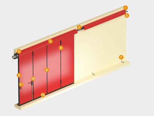 Конструкция Автоматические откатные ворота DoorHan серии isg белые 6000х6000мм