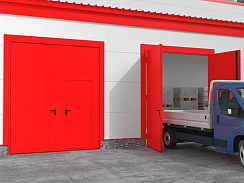 Автоматические распашные ворота DoorHan серии vrgmv01 цвет красный ral 3000 3000х2500мм