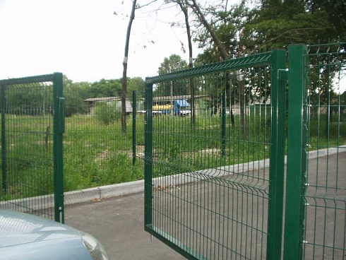 Распашные ворота 3d DoorHan цвет зеленый ral 6005 2500x1800 мм