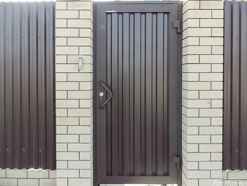 Калитка в алюминиевой раме с заполнением профлистом серии psd-p (900x1500)