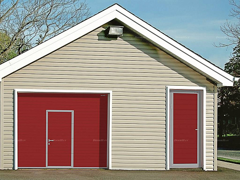 Секционные гаражные ворота DoorHan серии rsd02 с калиткой, 2400х2200