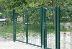 Распашные ворота 3d DoorHan цвет зеленый ral 6005 1900x1600 мм