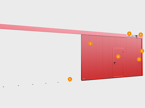 Конструкция Автоматические противопожарные откатные ворота DoorHan 2500х4500мм