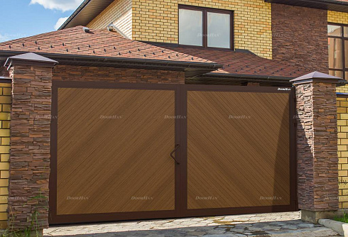 Уличные распашные ворота премиум 2800*2000