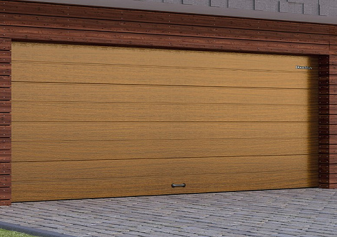 Секционные ворота DoorHan с дизайном под дерево