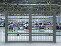 Распашные ворота 3d DoorHan цвет серый ral 7021 2700x2300 мм