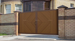 Уличные распашные ворота премиум 2400*1800