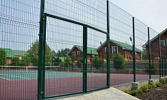 Распашные ворота 3d DoorHan цвет зеленый ral 6005 2800x2200 мм