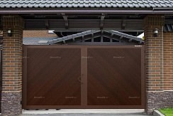 Уличные распашные ворота премиум 3300*2000