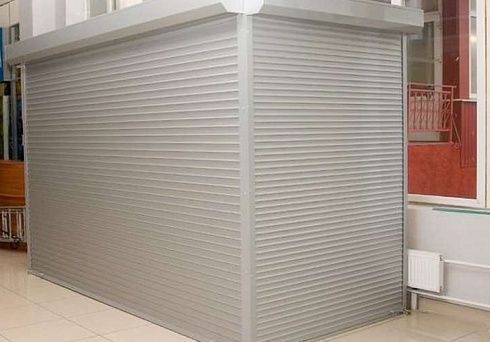 Рольставни стальные DoorHan для витрины цвет серый ral 9007