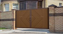 Уличные распашные ворота премиум 3300*1900