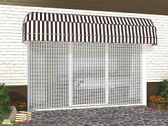 Решетчатые витринные рольставни экструдированный профиль 2500*2000