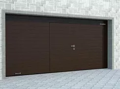 Автоматические секционные ворота DoorHan с калиткой 3400х2800