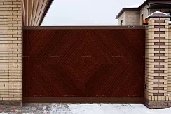 Уличные откатные ворота премиум 3200*2100